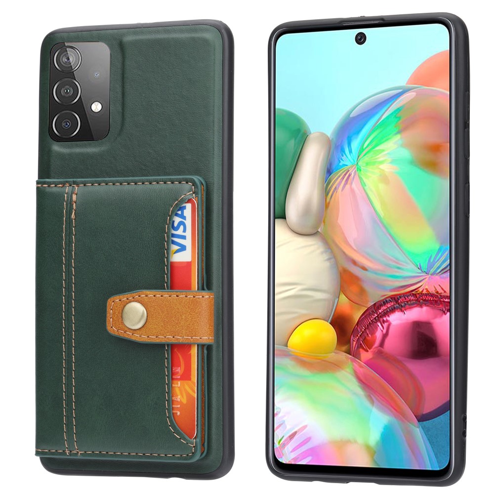  Samsung Galaxy A72 - Skal Med Plånboksfunktion - Grön