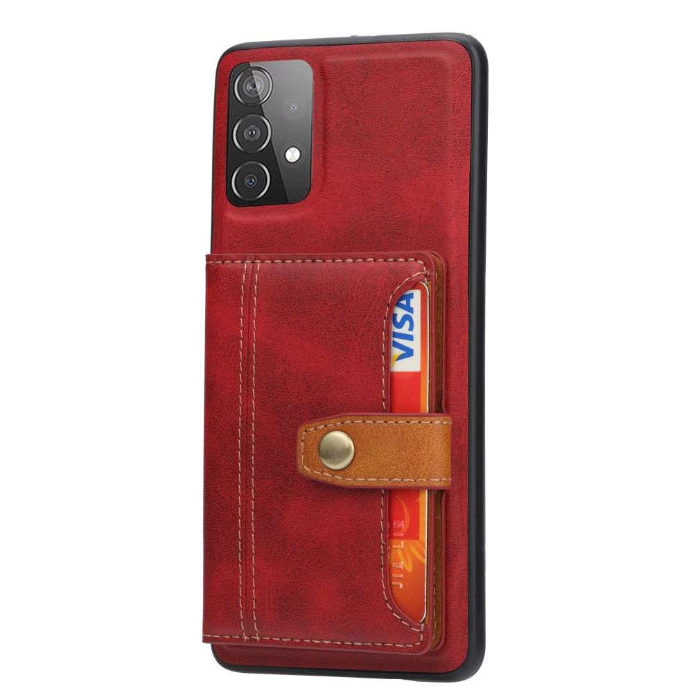  Samsung Galaxy A72 - Skal Med Plånboksfunktion - Röd