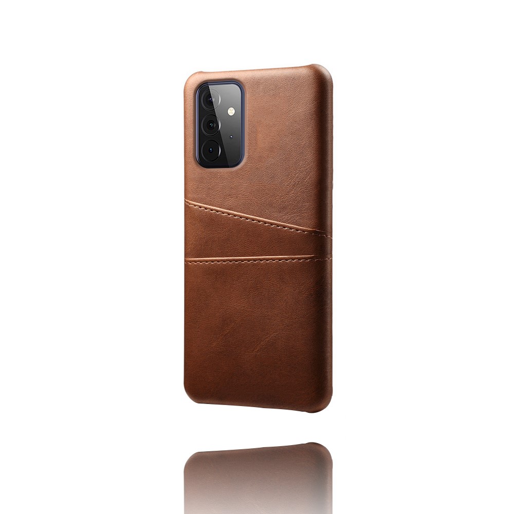 KSQ Samsung Galaxy A72 - KSQ Skal Med Kortfack - Brun