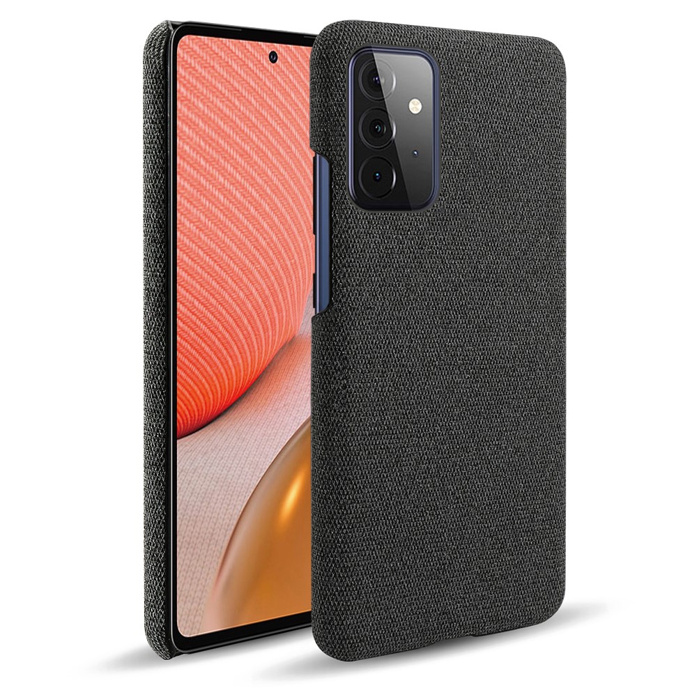 KSQ Samsung Galaxy A72 - KSQ Tygbelagt Skal - Svart