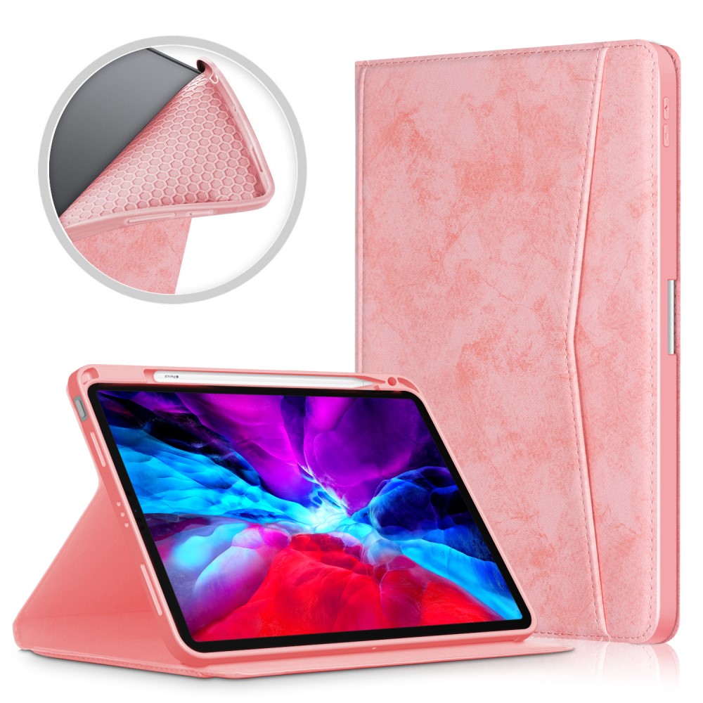  iPad Air 2020/2022 Fodral Med Frontficka Och Pennhållare Rosa