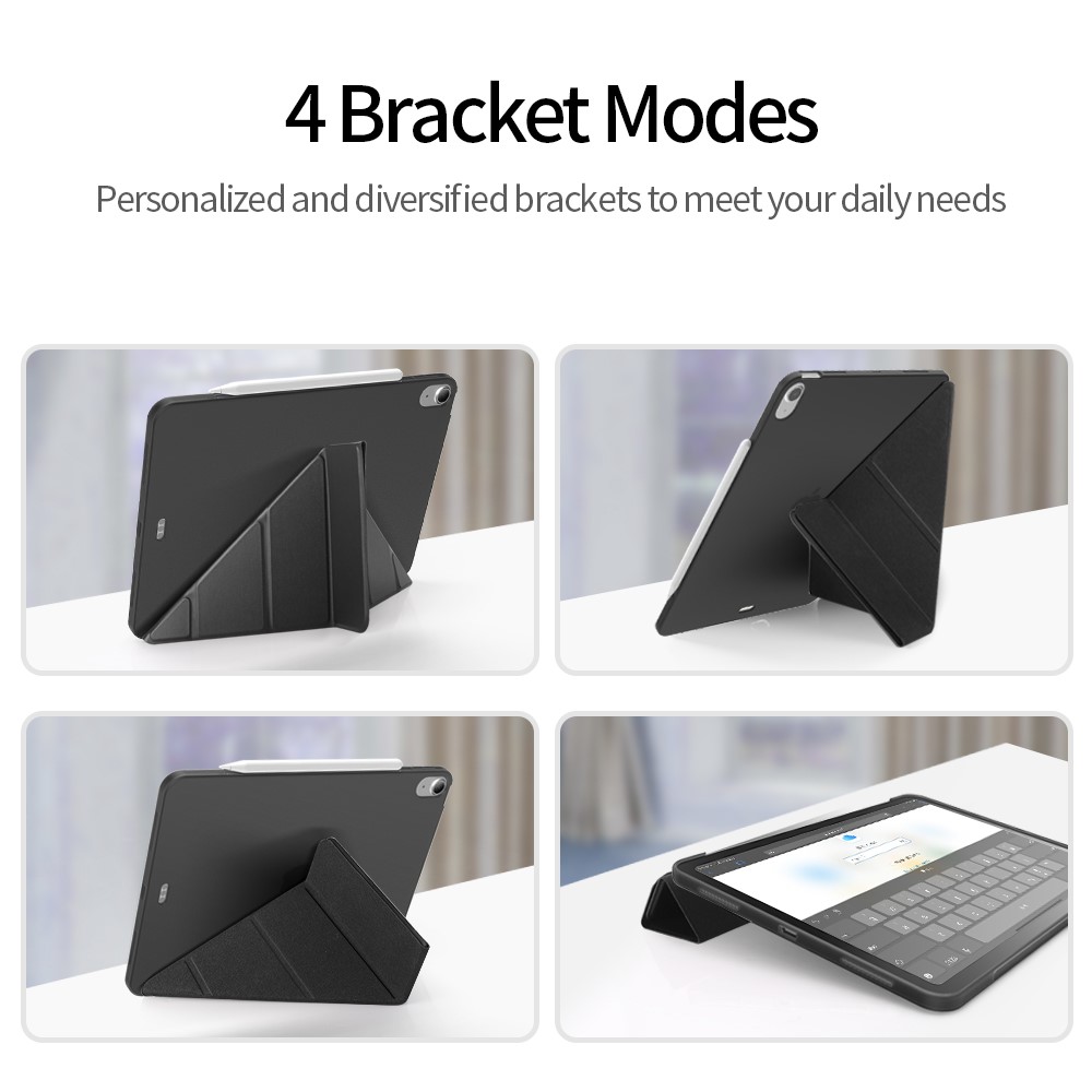  iPad Air 2026-2020 / Pro 11 2018 Fodral Tri-Fold Svart