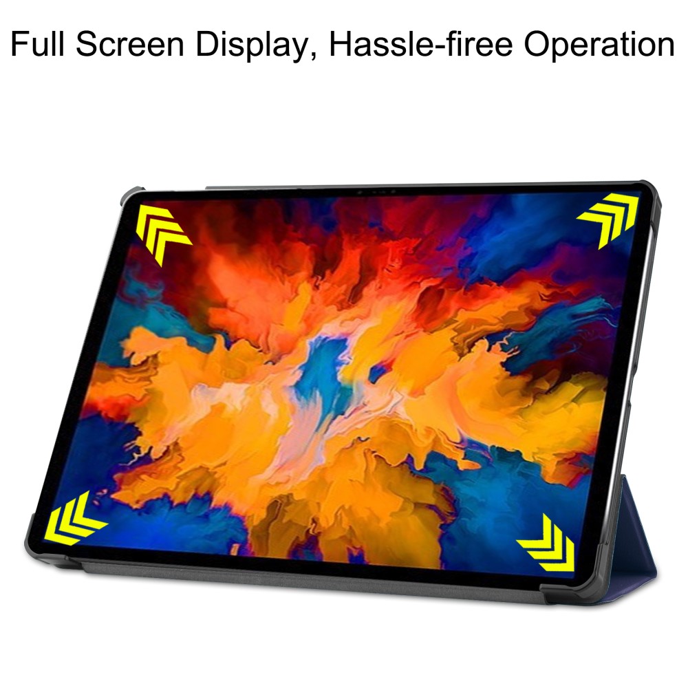  Lenovo Tab P11 Pro - Tri-Fold Läder Fodral - Mörk Blå