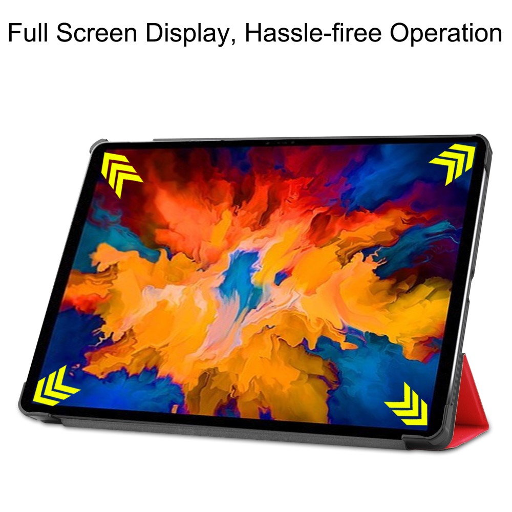  Lenovo Tab P11 Pro - Tri-Fold Läder Fodral - Röd