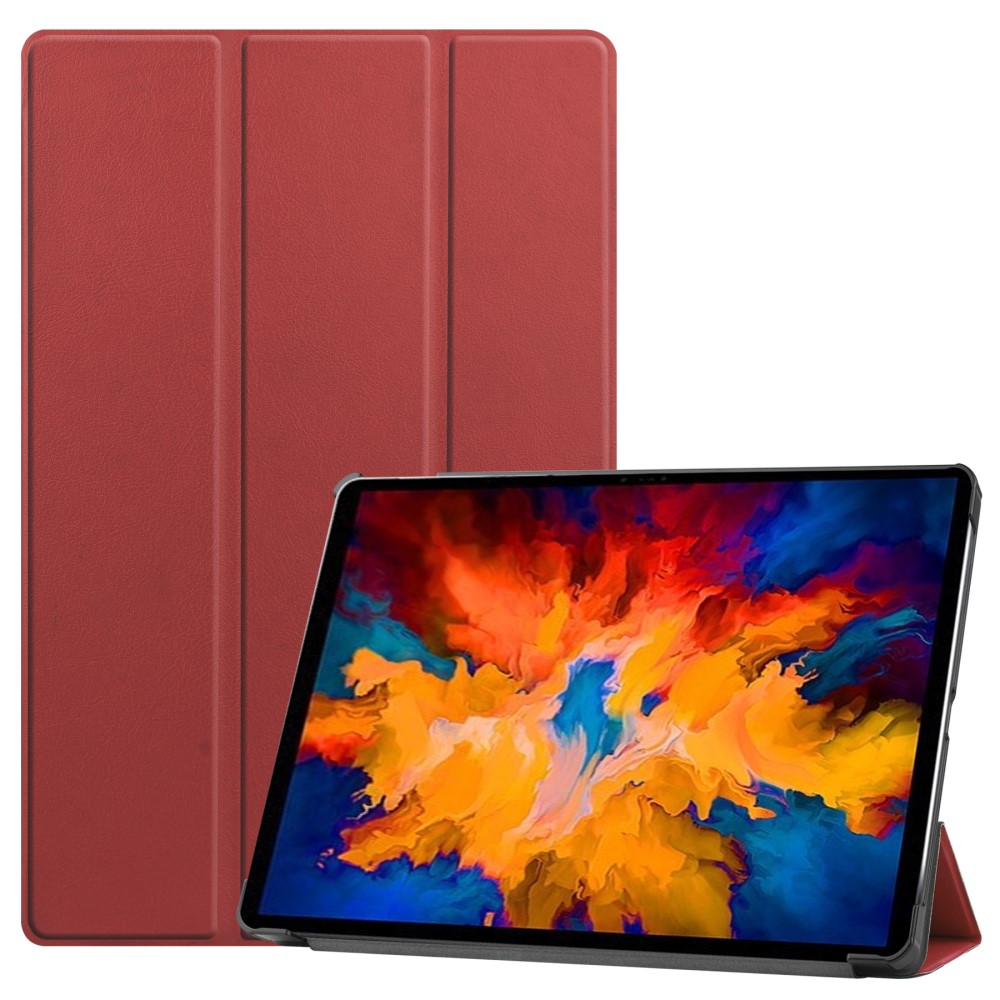  Lenovo Tab P11 Pro - Tri-Fold Läder Fodral - Vinröd