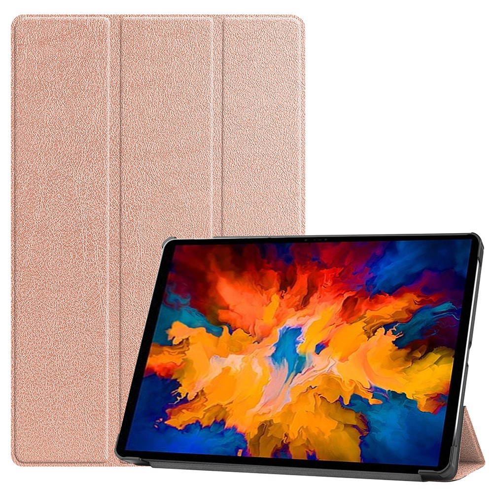  Lenovo Tab P11 Pro - Tri-Fold Läder Fodral - Roséguld
