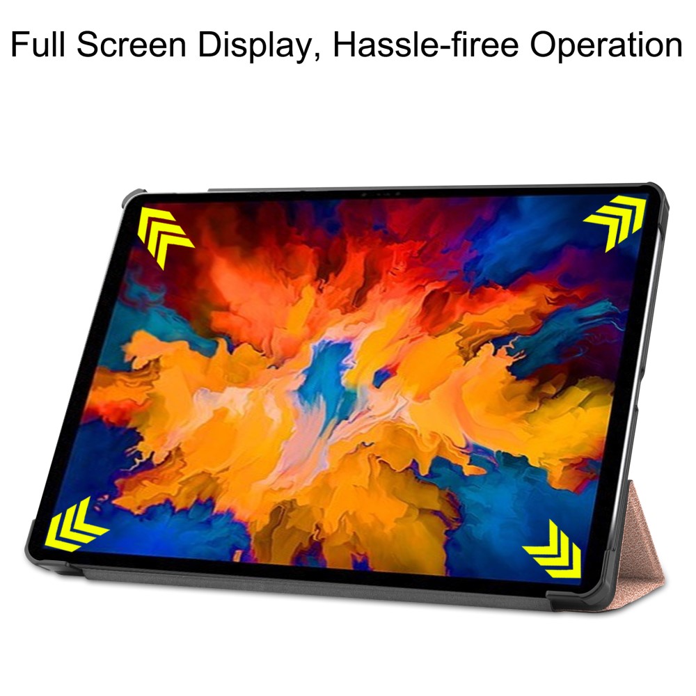  Lenovo Tab P11 Pro - Tri-Fold Läder Fodral - Roséguld
