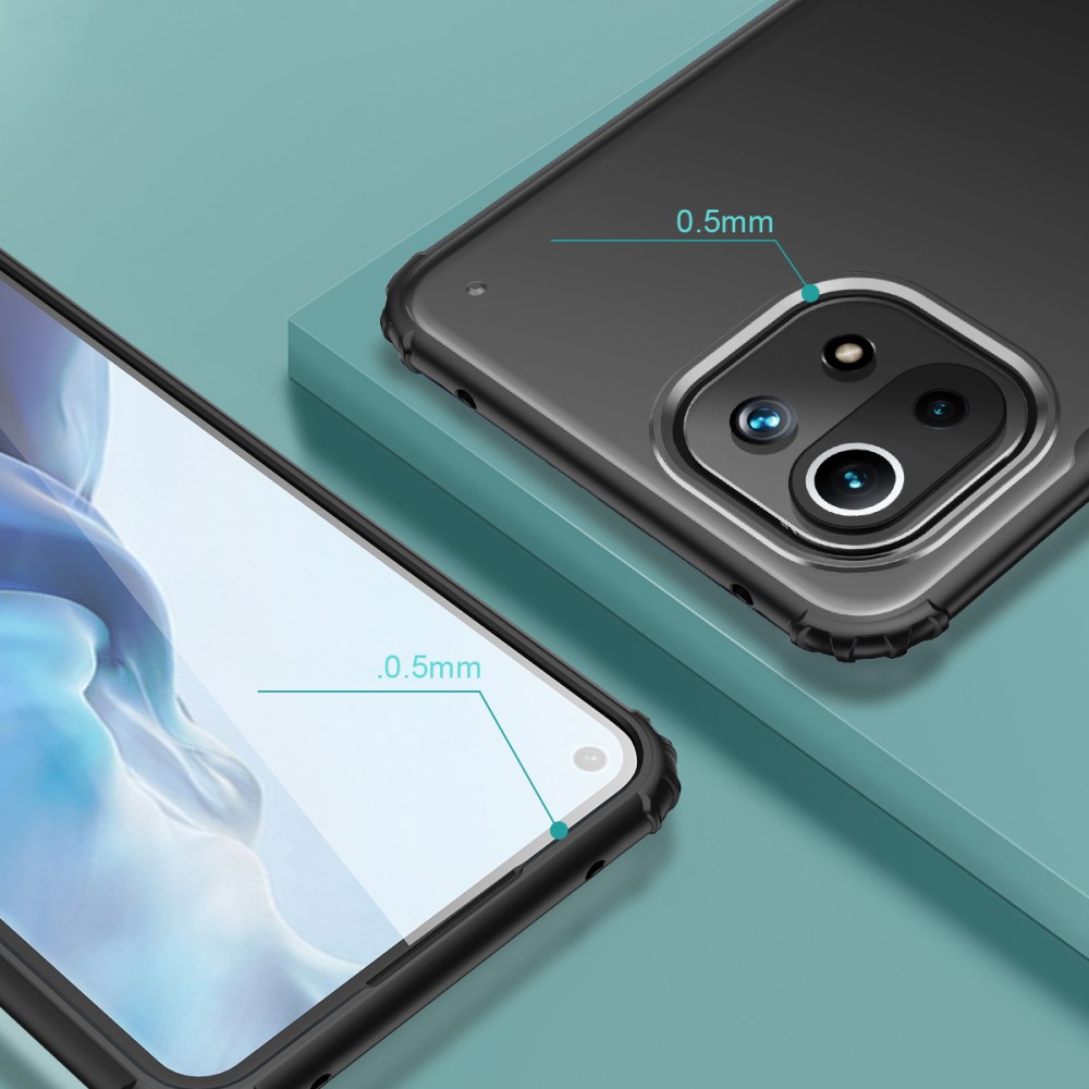  Xiaomi Mi 11 Lite - Shockproof Hybrid Armor Skal - Transparent