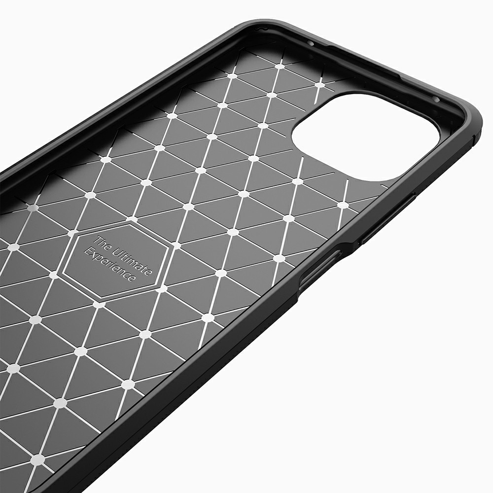  Xiaomi Mi 11 Lite - Borstad Stål Textur Skal - Svart