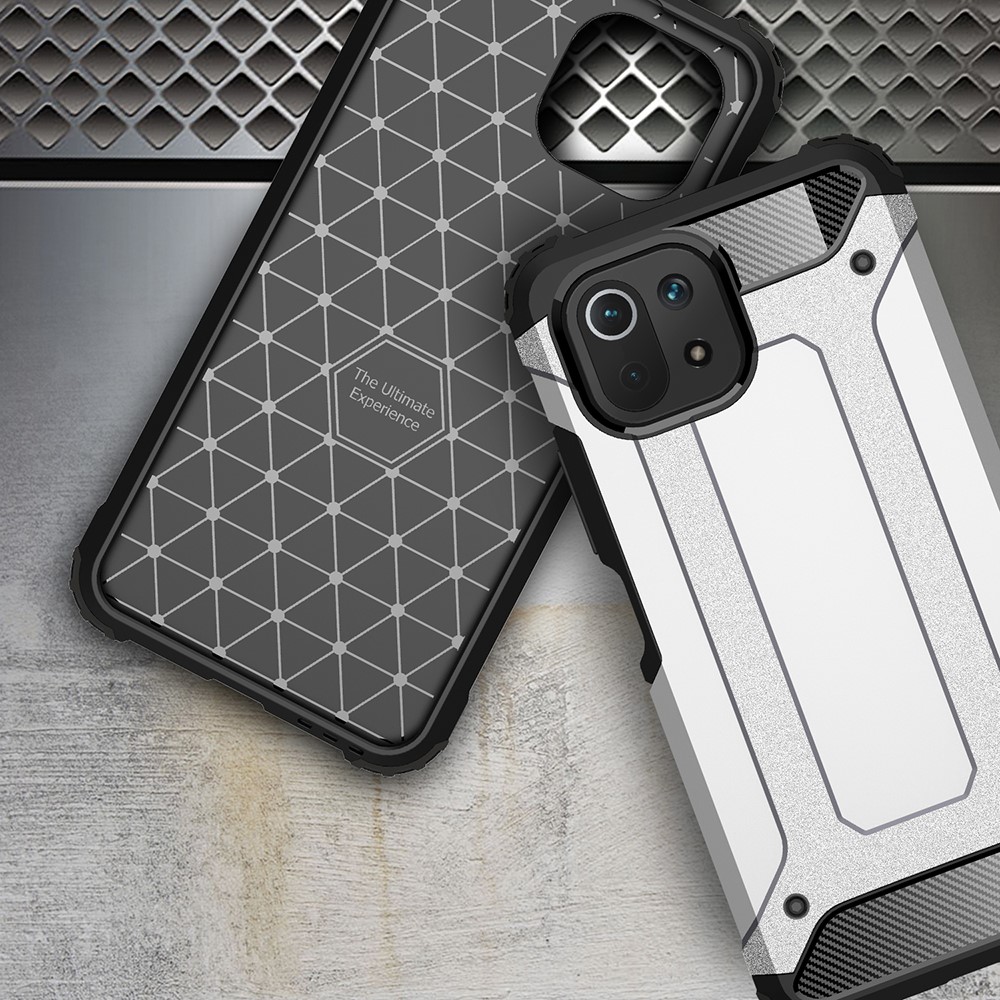  Xiaomi Mi 11 Lite - Shockproof Armor Hybrid Skal - Svart