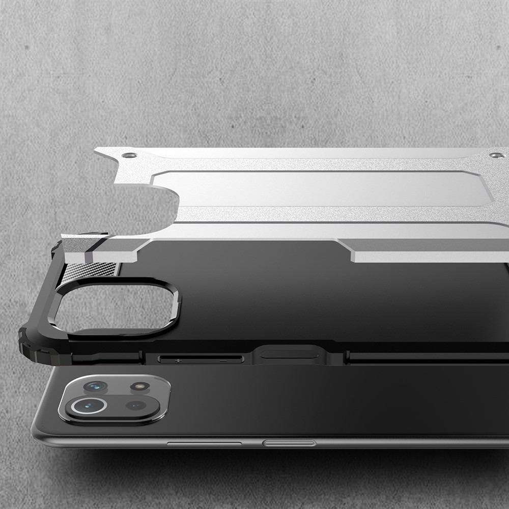  Xiaomi Mi 11 Lite - Shockproof Armor Hybrid Skal - Svart