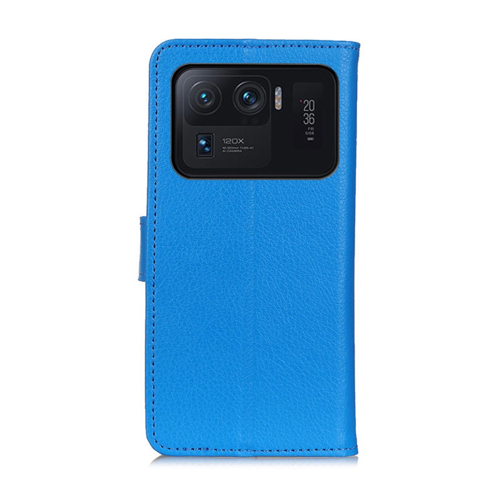  Xiaomi Mi 11 Ultra - Litchi Läder Fodral - Blå