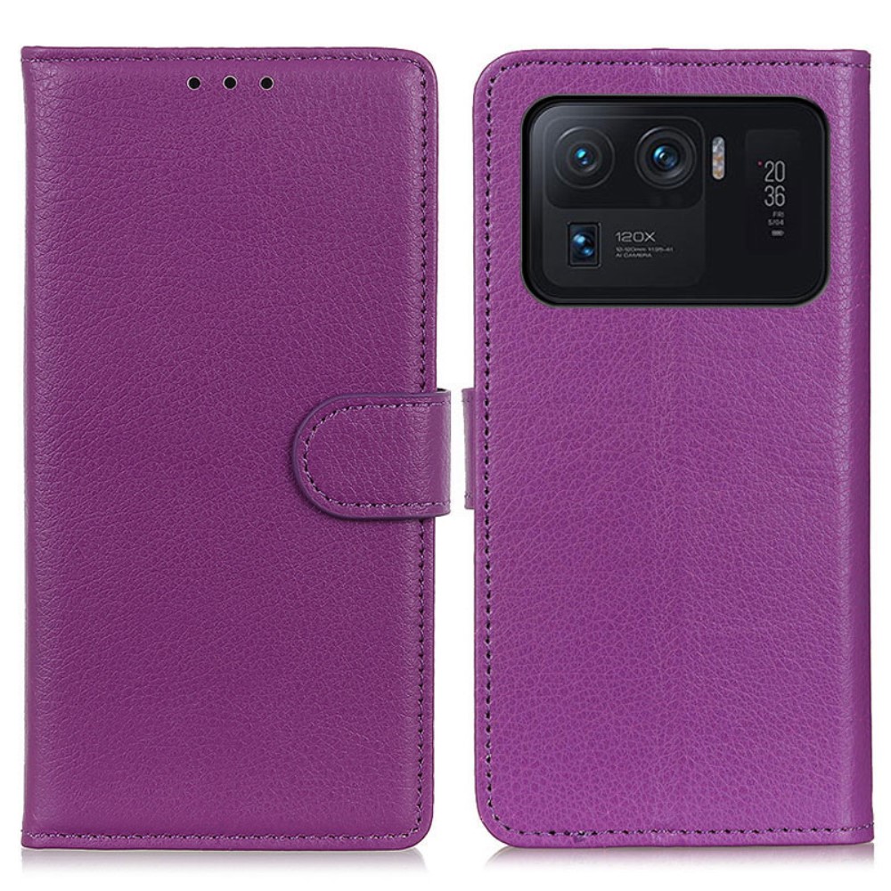  Xiaomi Mi 11 Ultra - Litchi Läder Fodral - Lila