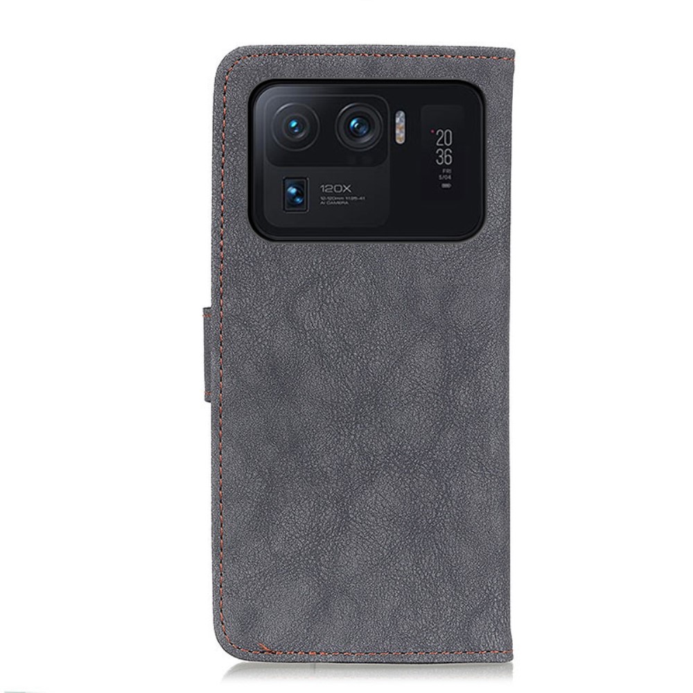 KHAZNEH Xiaomi Mi 11 Ultra - KHAZNEH Split Läder Fodral - Svart