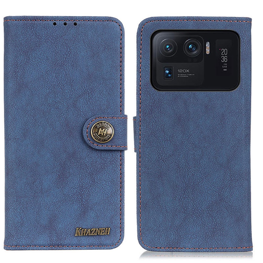 KHAZNEH Xiaomi Mi 11 Ultra - KHAZNEH Split Läder Fodral - Blå