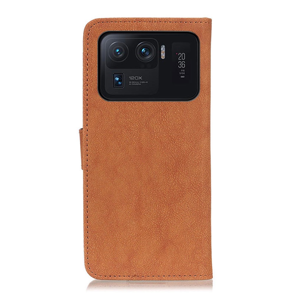KHAZNEH Xiaomi Mi 11 Ultra - KHAZNEH Split Läder Fodral - Brun