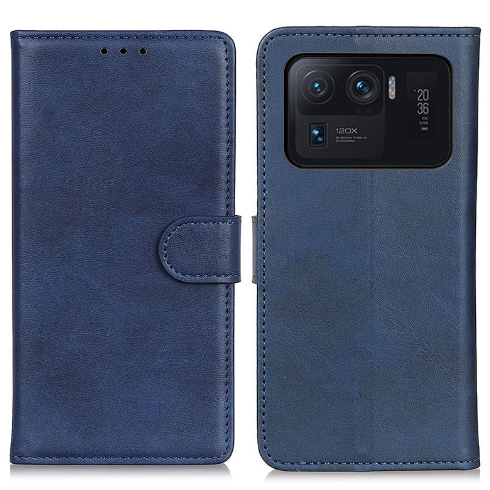  Xiaomi Mi 11 Ultra - Solid Läder Fodral - Blå