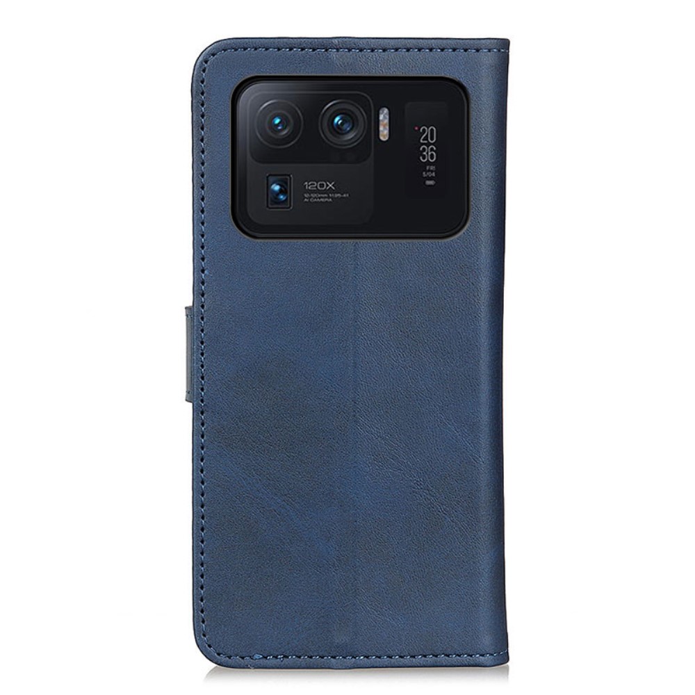  Xiaomi Mi 11 Ultra - Solid Läder Fodral - Blå