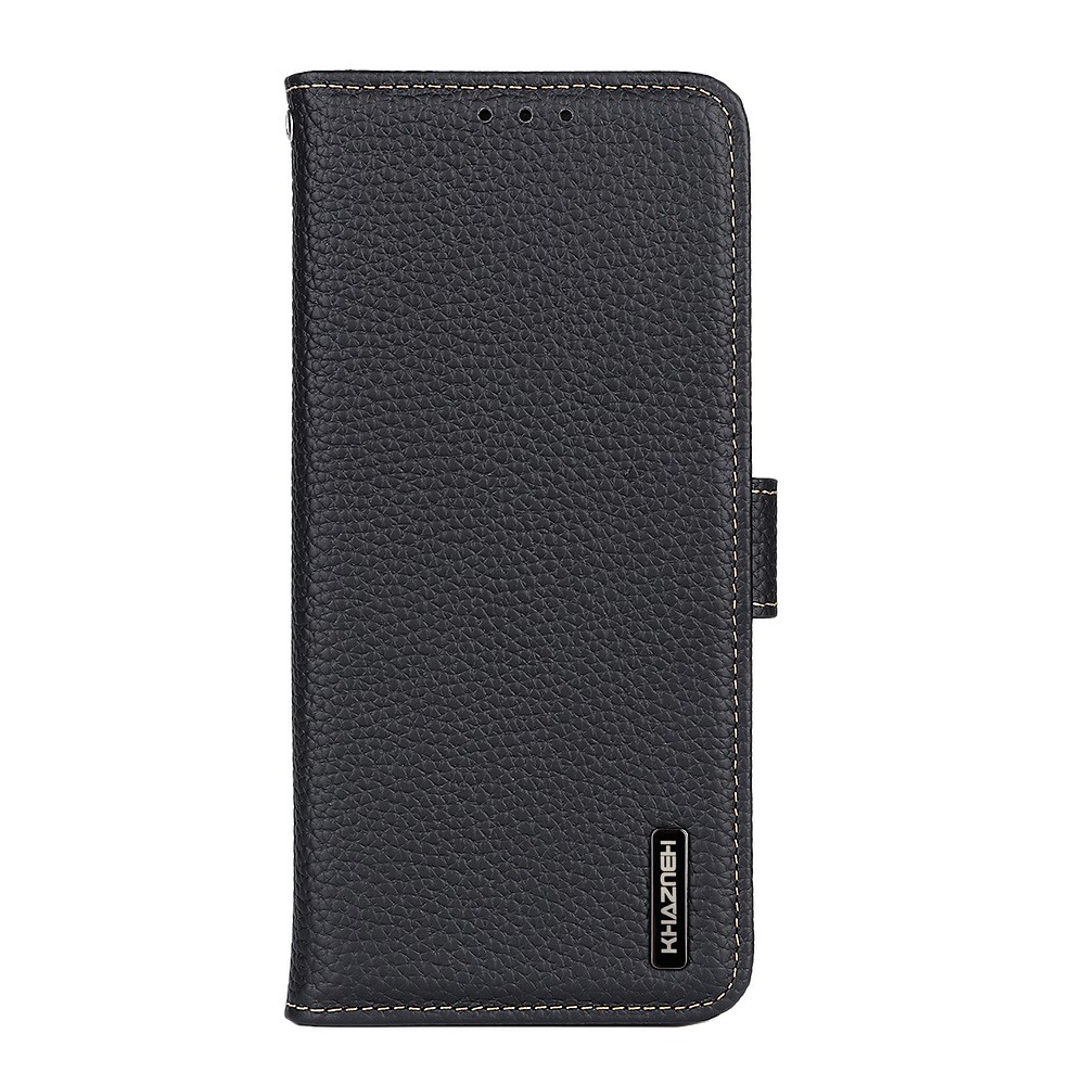 KHAZNEH Xiaomi Mi 11 Ultra - KHAZNEH Äkta Läder Litchi Fodral - Svart
