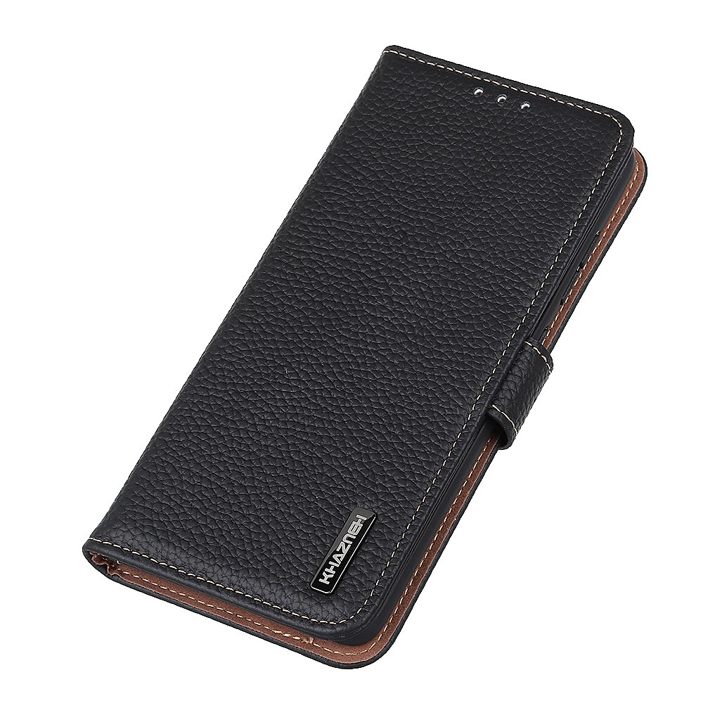 KHAZNEH Xiaomi Mi 11 Ultra - KHAZNEH Äkta Läder Litchi Fodral - Svart