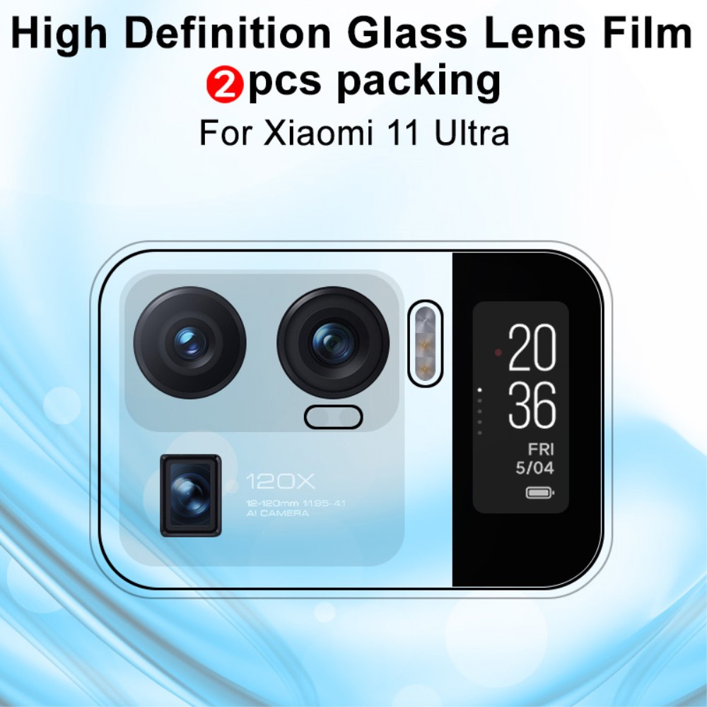 IMAK Xiaomi Mi 11 Ultra - IMAK 2-PACK Linsskydd I Härdat Glas