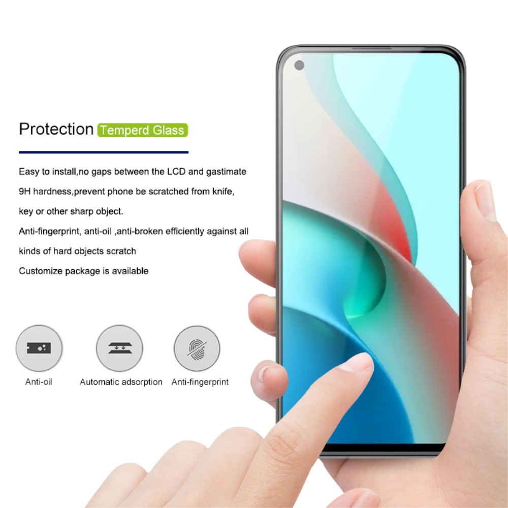 AMORUS Xiaomi Mi 11 Lite - AMORUS Heltäckande Skärmskydd I Härdat Glas