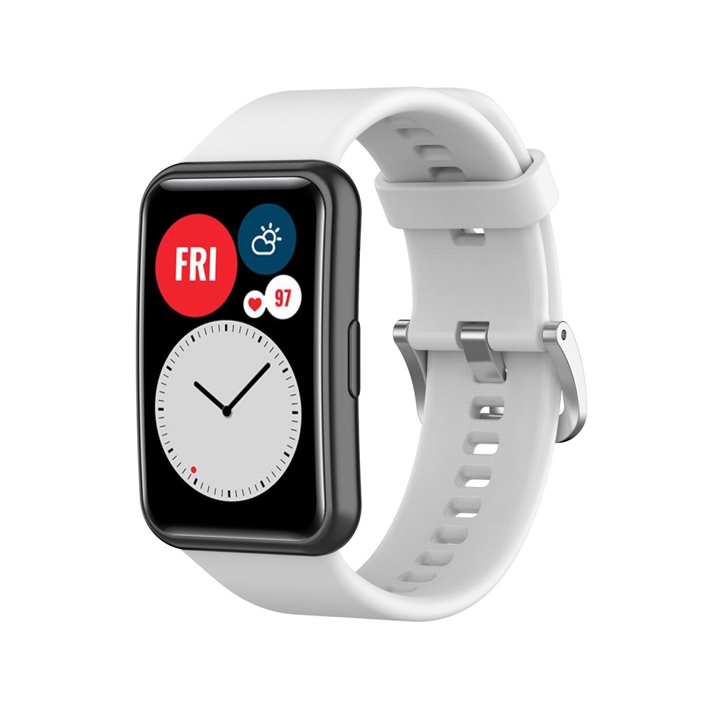 Silikon Armband För Huawei Watch Fit - Vit