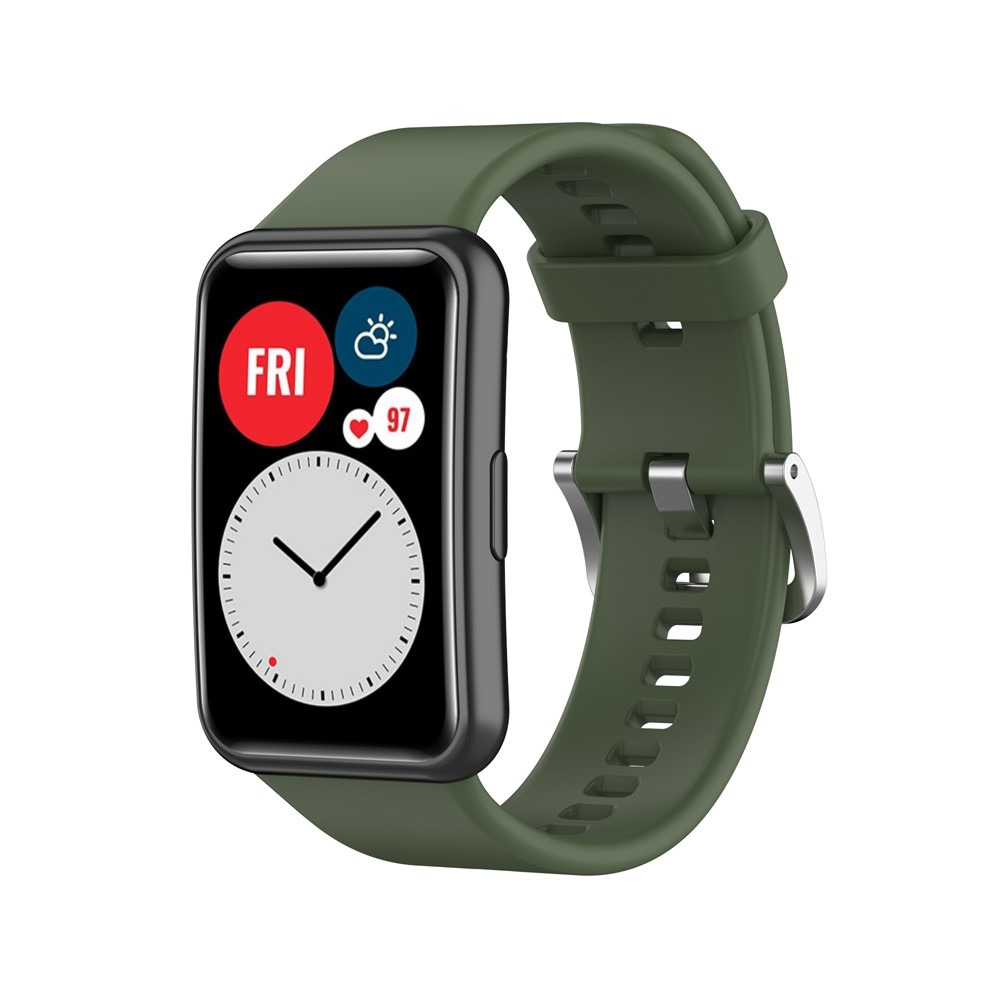 Silikon Armband För Huawei Watch Fit - Grön