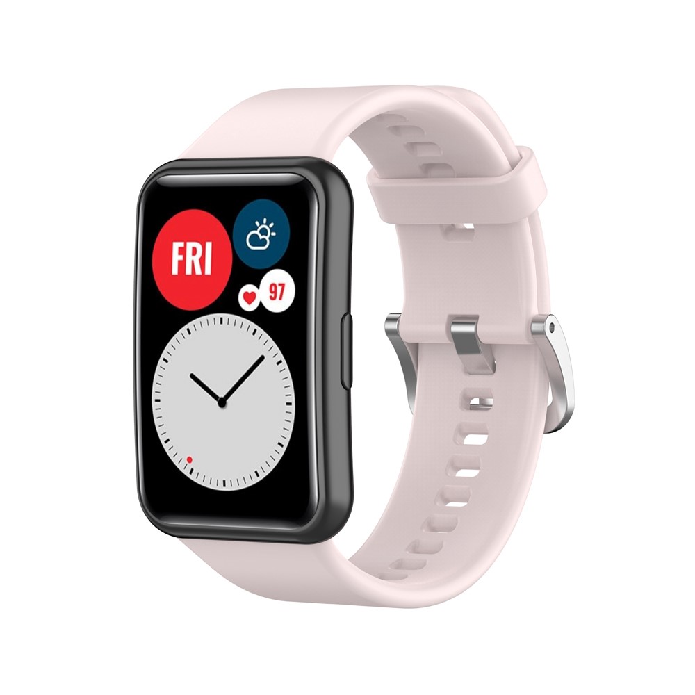  Silikon Armband För Huawei Watch Fit - Ljus Rosa