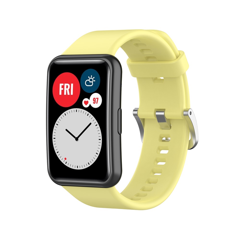  Silikon Armband För Huawei Watch Fit - Gul