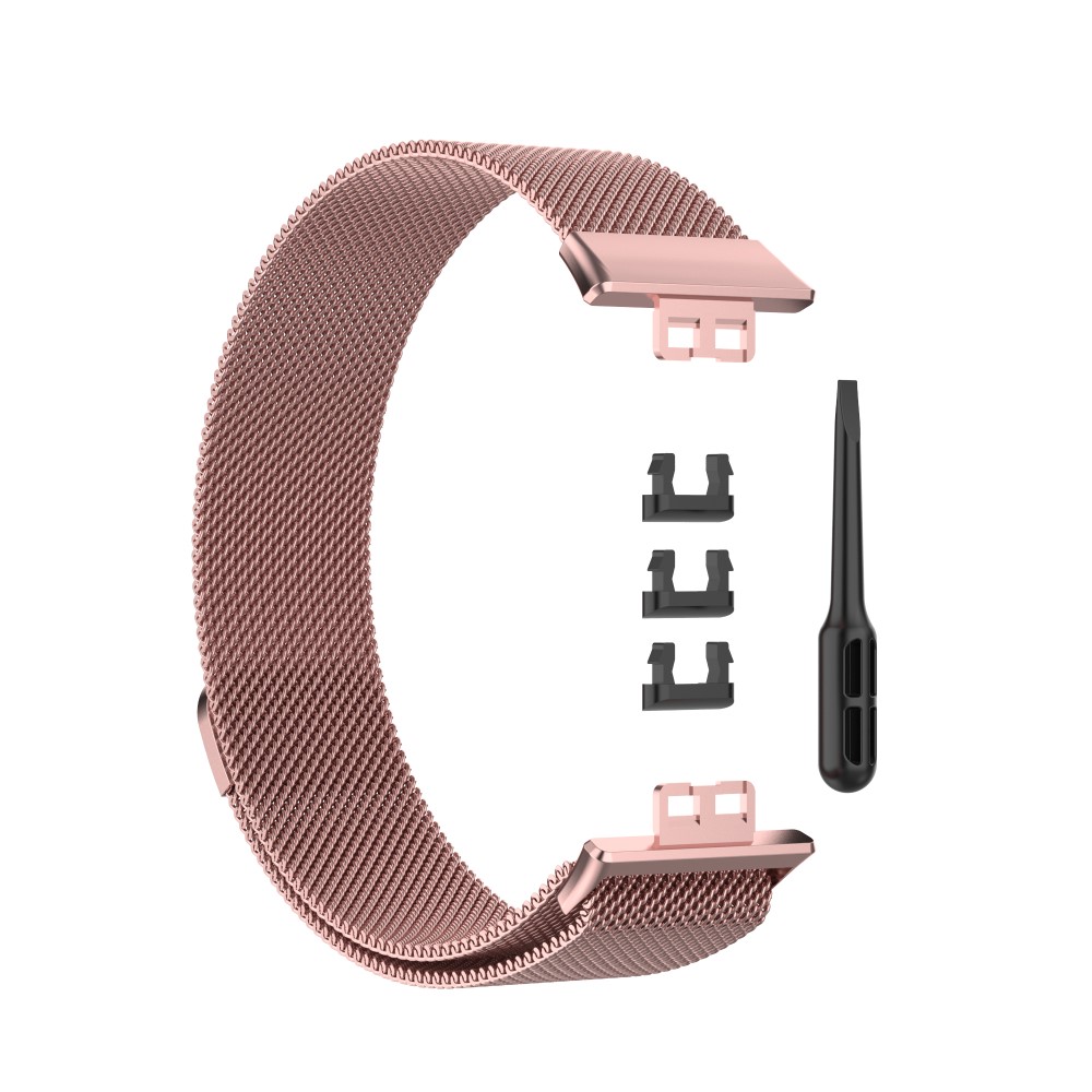  Milanese Loop Metall Armband Huawei Watch Fit - Rosa