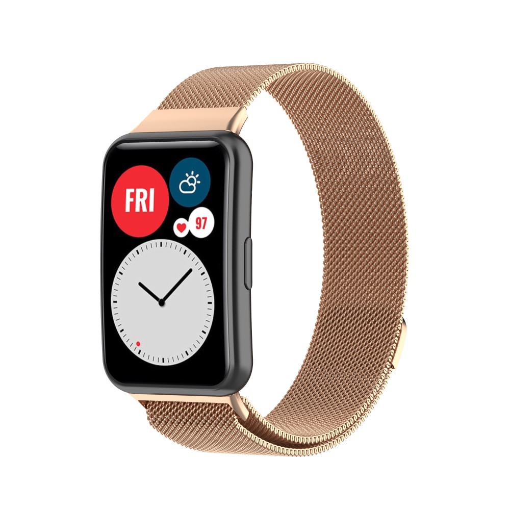  Milanese Loop Metall Armband Huawei Watch Fit - Roséguld
