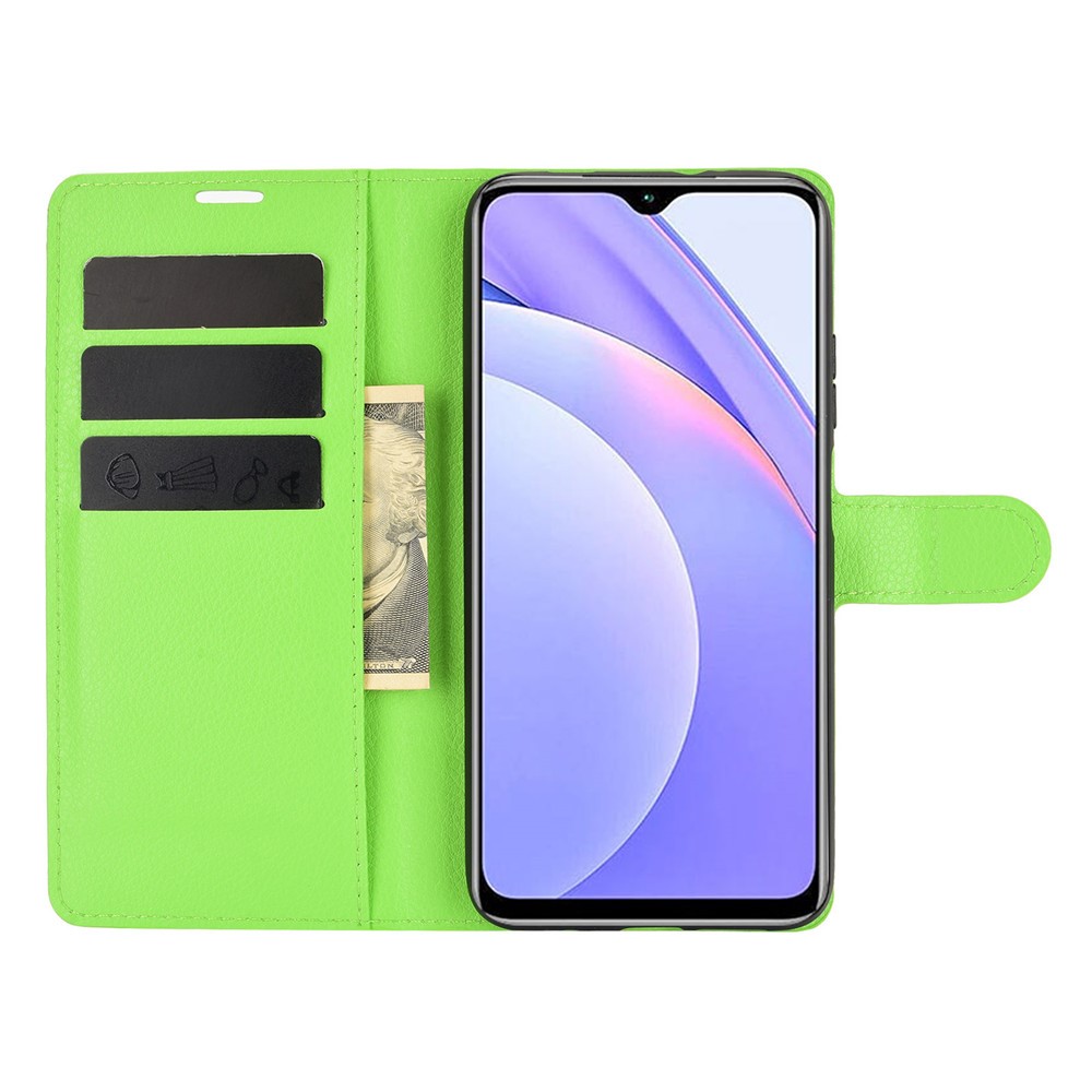  Xiaomi Redmi 9T - Litchi Läder Fodral - Grön