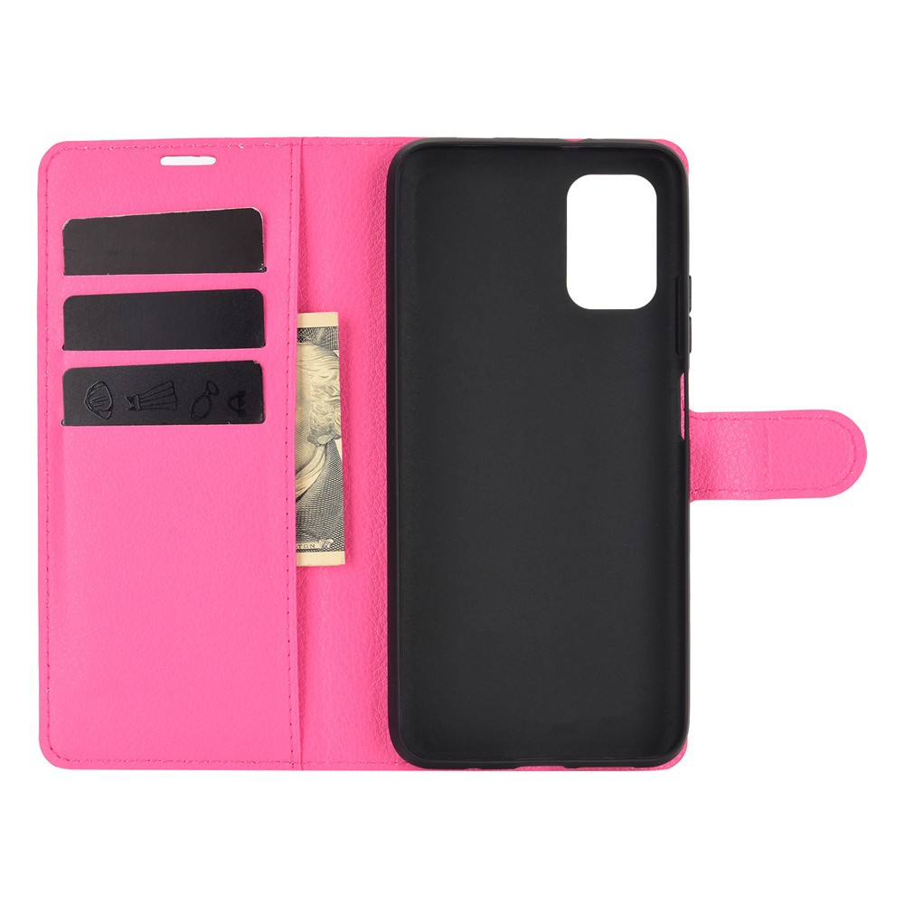  Xiaomi Redmi 9T - Litchi Läder Fodral - Rosa
