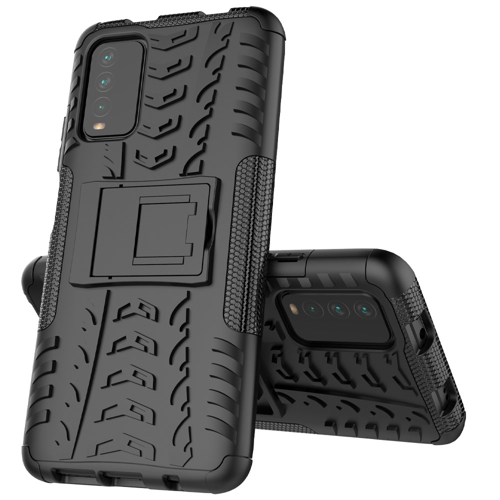  Xiaomi Redmi 9T - Ultimata Stöttåliga Skalet med Stöd - Svart