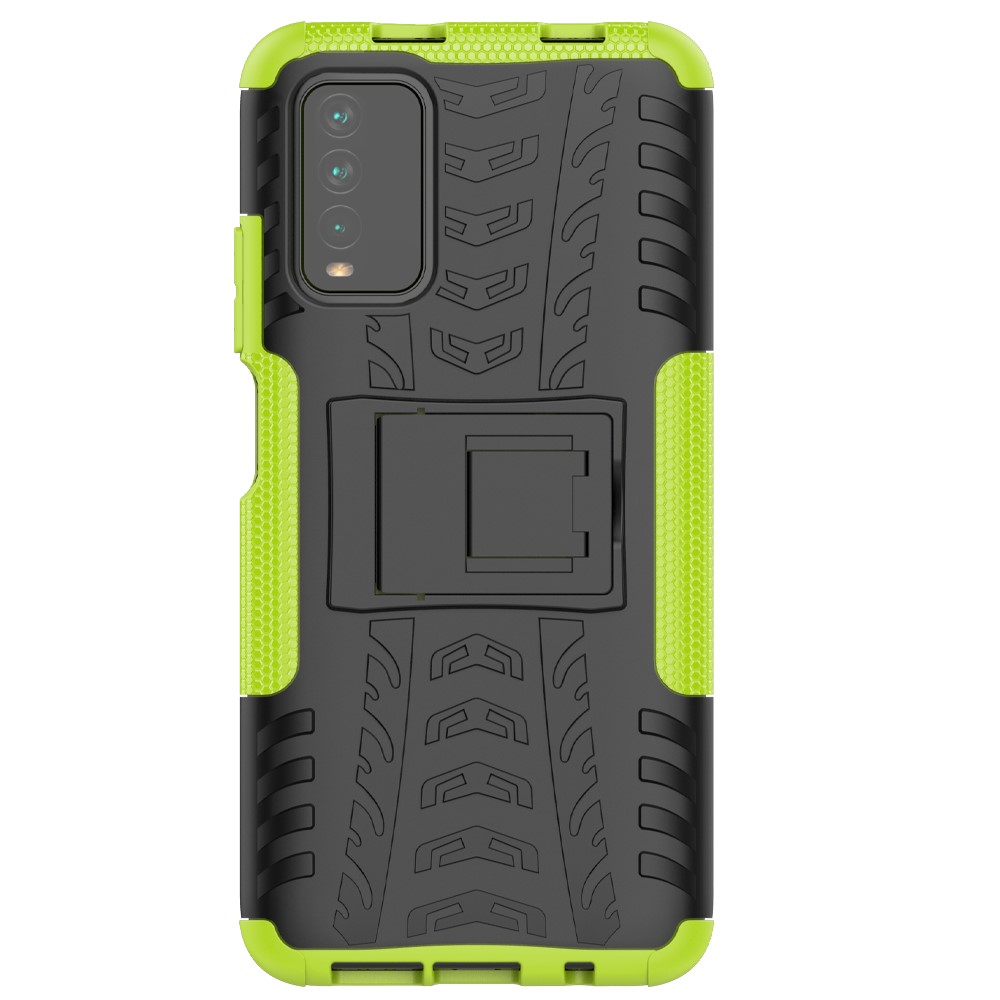  Xiaomi Redmi 9T - Ultimata Stöttåliga Skalet med Stöd - Grön