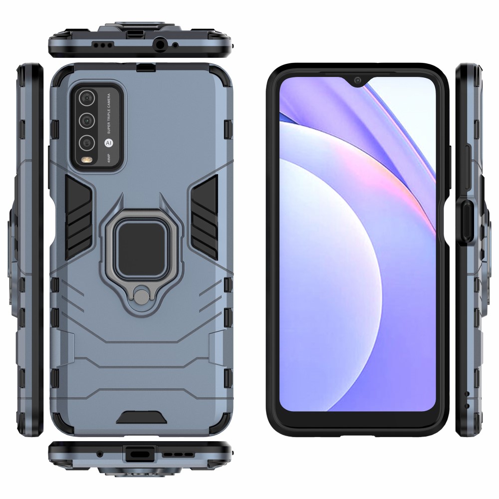  Xiaomi Redmi 9T - Hybrid Ring Skal - Blå