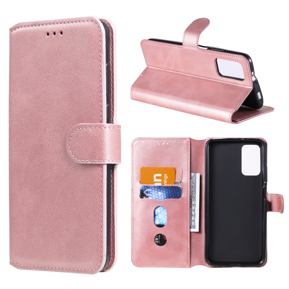  Xiaomi Redmi 9T - Solid Läder Fodral - Roséguld