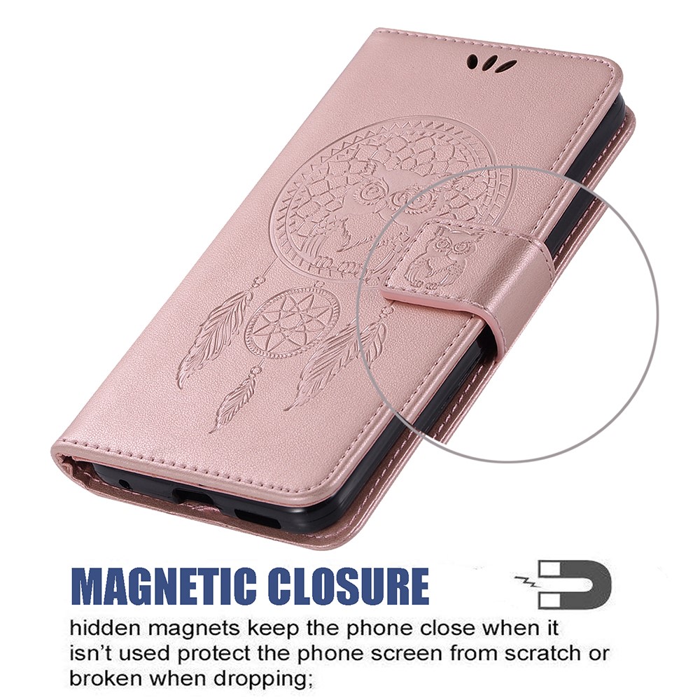  Xiaomi Redmi 9T - Dream Catcher Läder Fodral - Roséguld