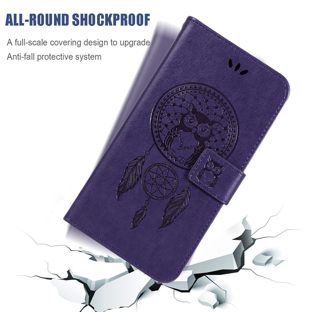  Xiaomi Redmi 9T - Dream Catcher Läder Fodral - Lila