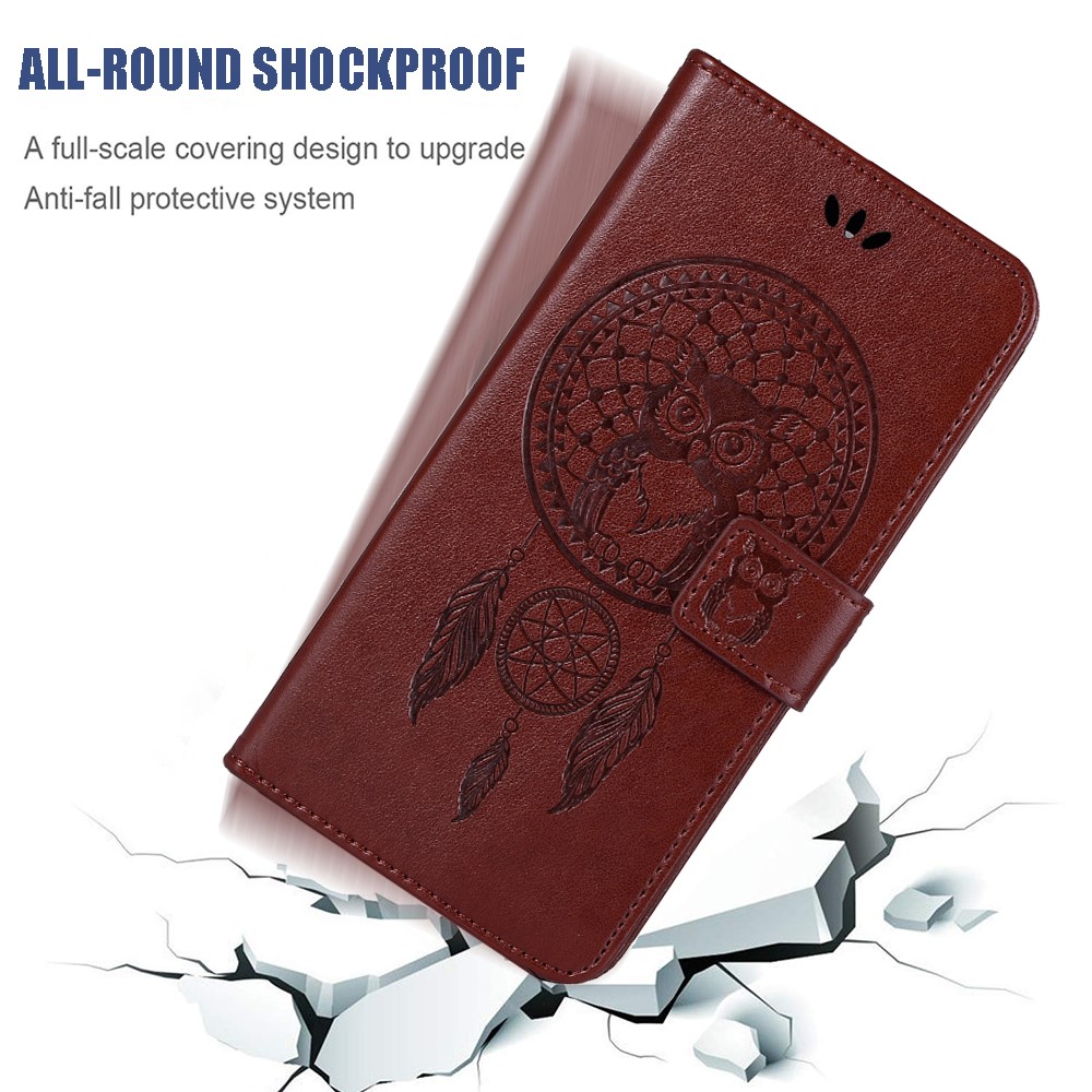  Xiaomi Redmi 9T - Dream Catcher Läder Fodral - Brun