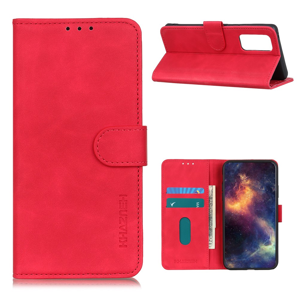 KHAZNEH OnePlus 9 - KHAZNEH Retro Läder Fodral - Röd