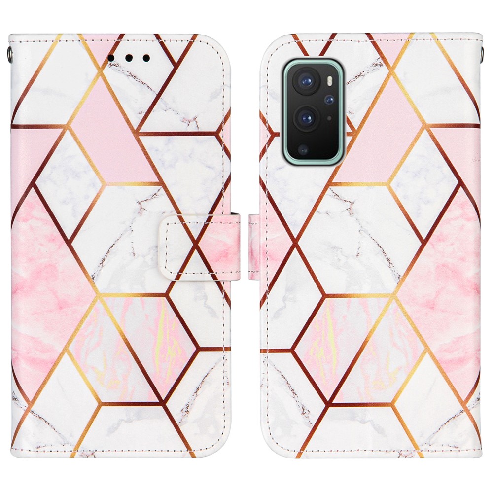  OnePlus 9 - Marmor Textur Läder Fodral