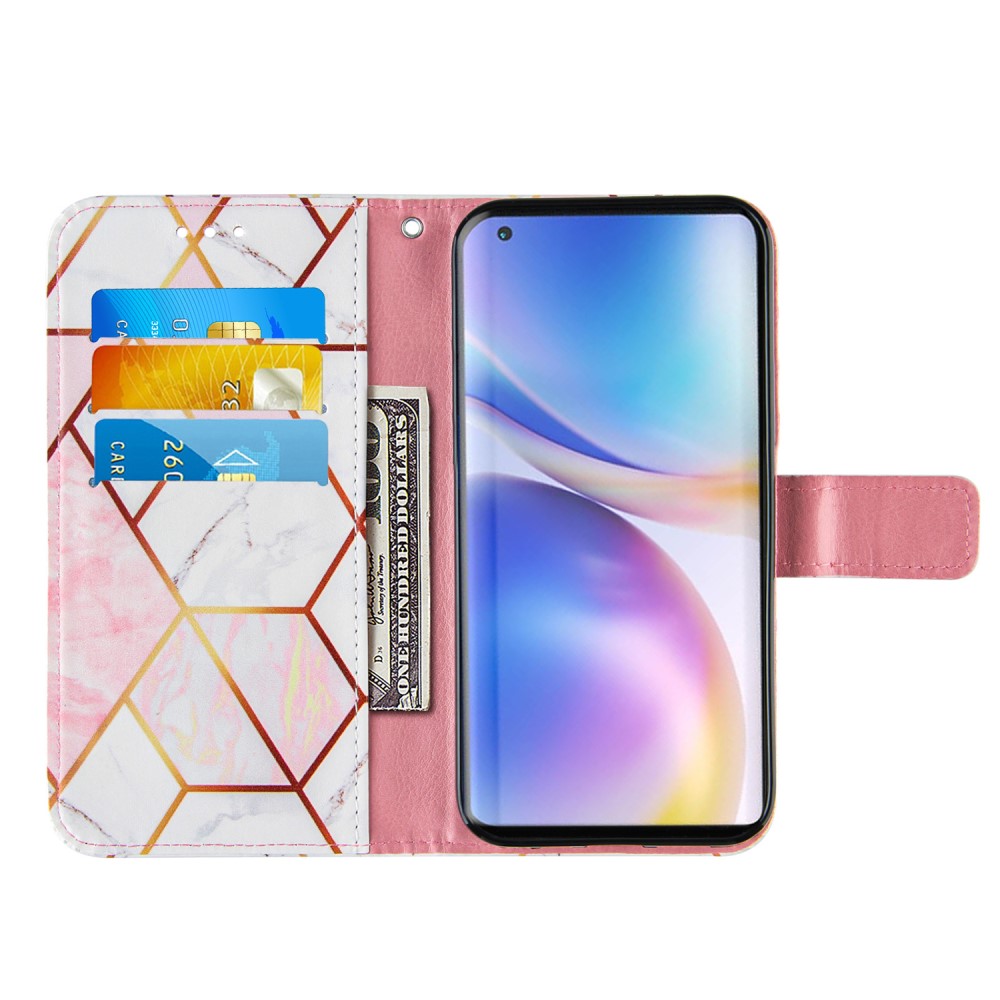  OnePlus 9 - Marmor Textur Läder Fodral