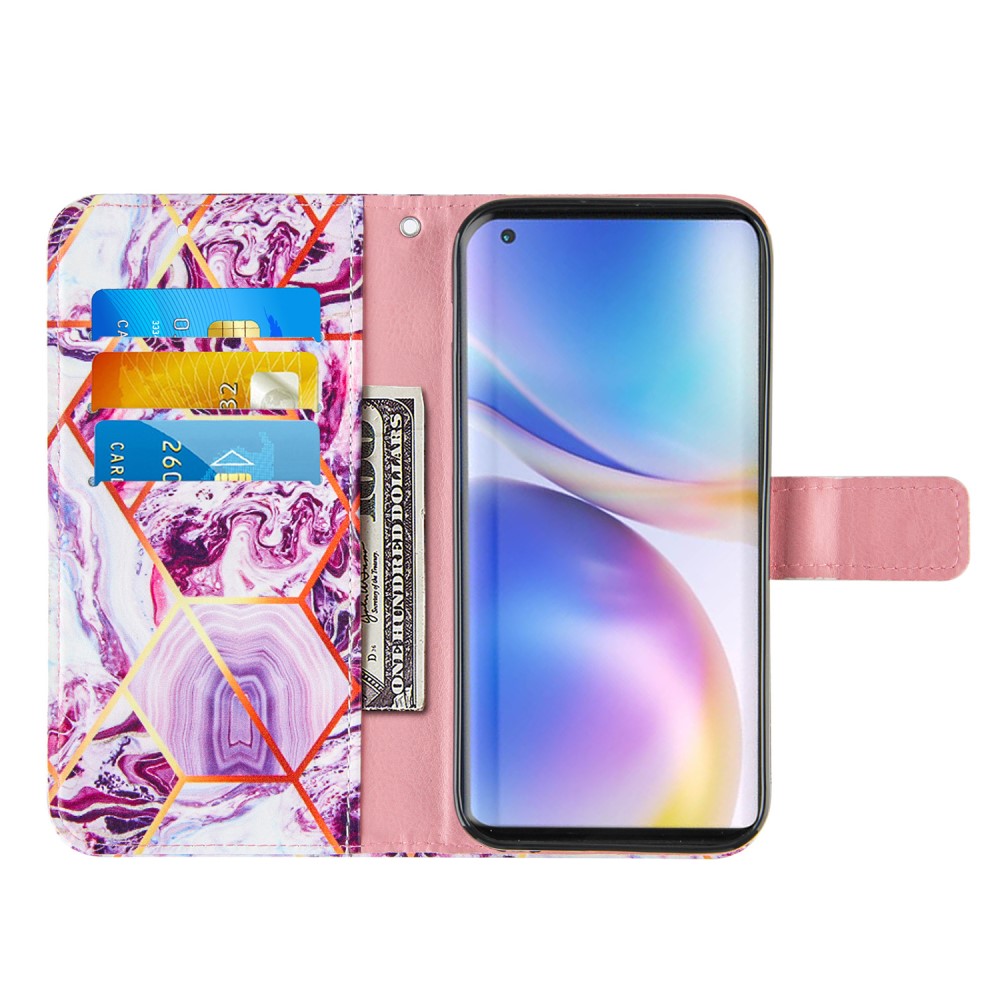  OnePlus 9 - Marmor Textur Läder Fodral