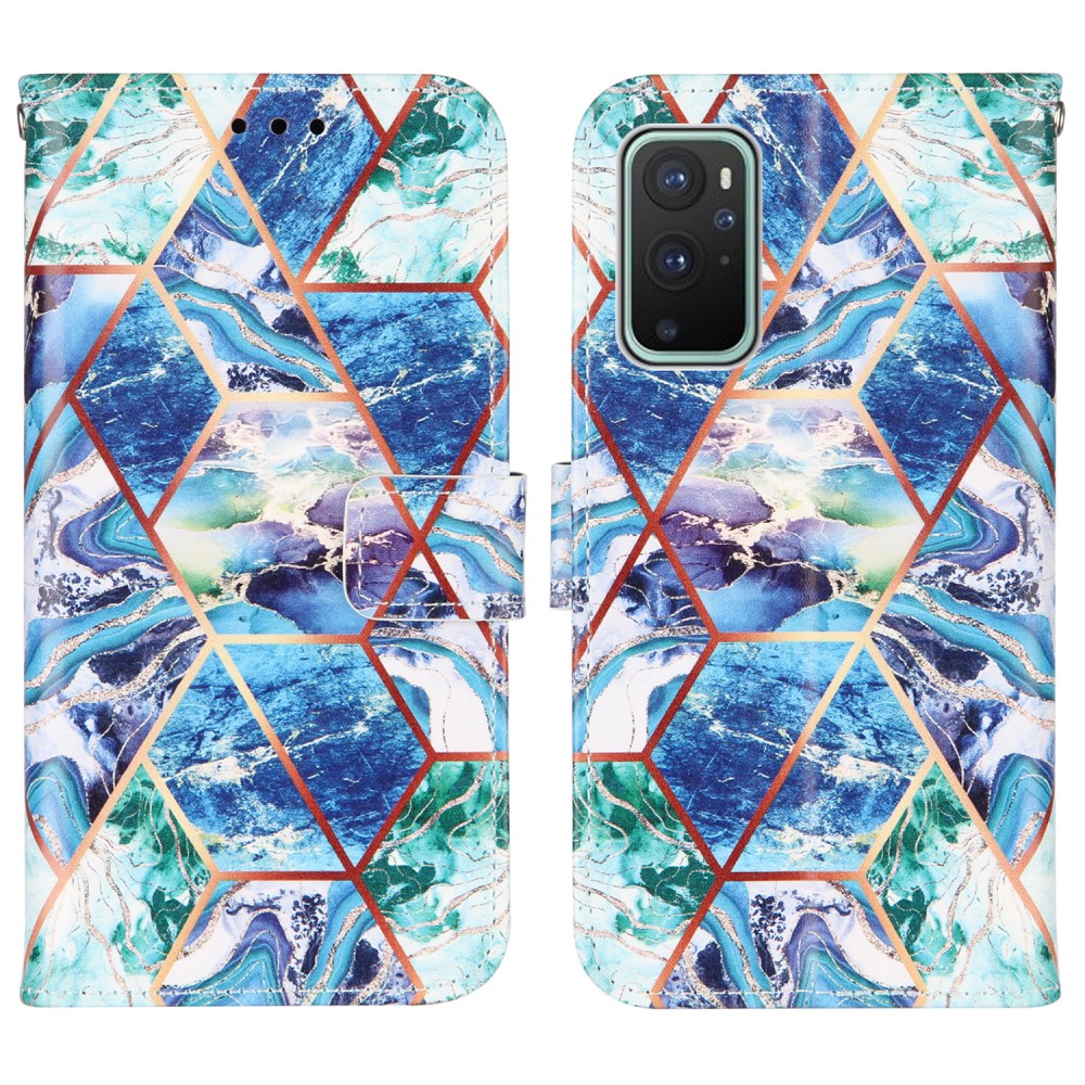  OnePlus 9 - Marmor Textur Läder Fodral