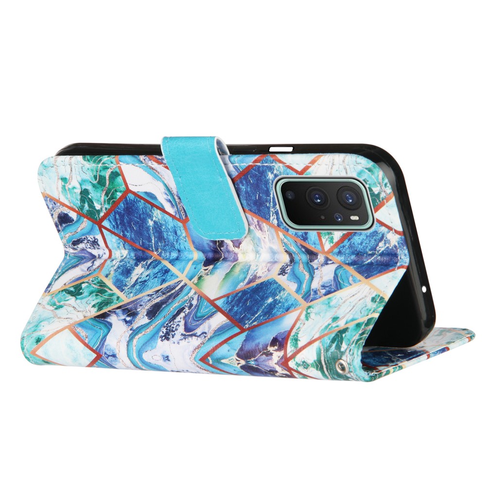  OnePlus 9 - Marmor Textur Läder Fodral