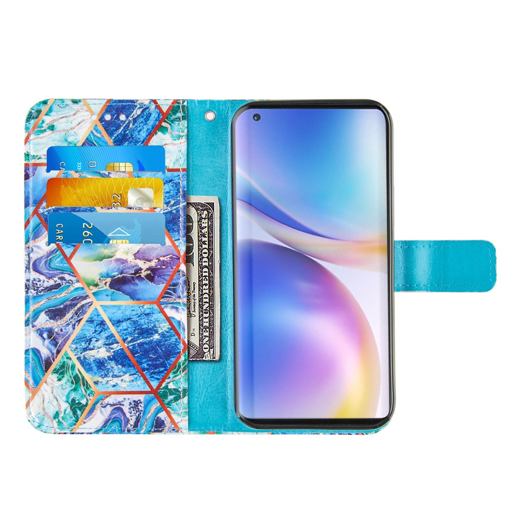 OnePlus 9 - Marmor Textur Läder Fodral