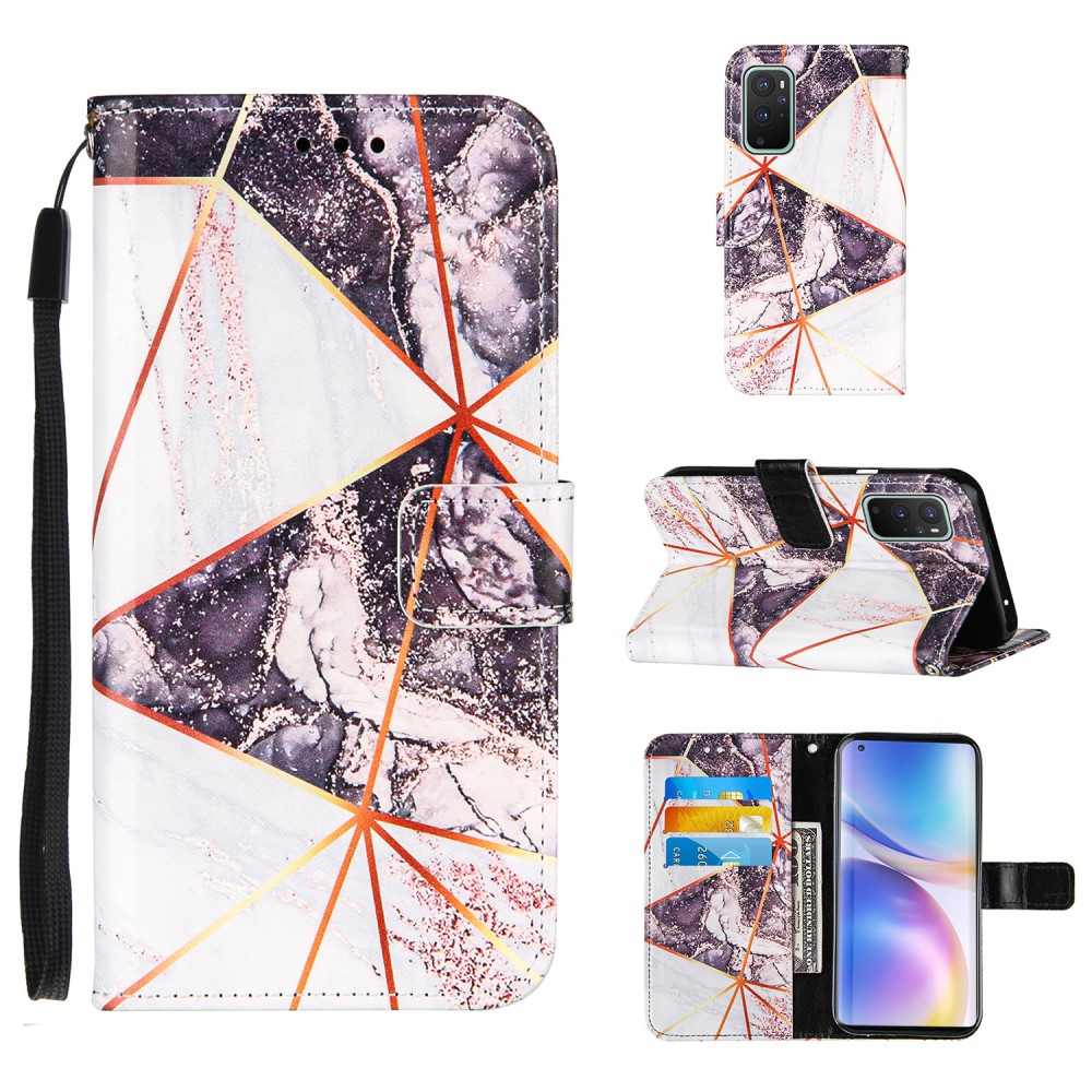  OnePlus 9 - Marmor Textur Läder Fodral