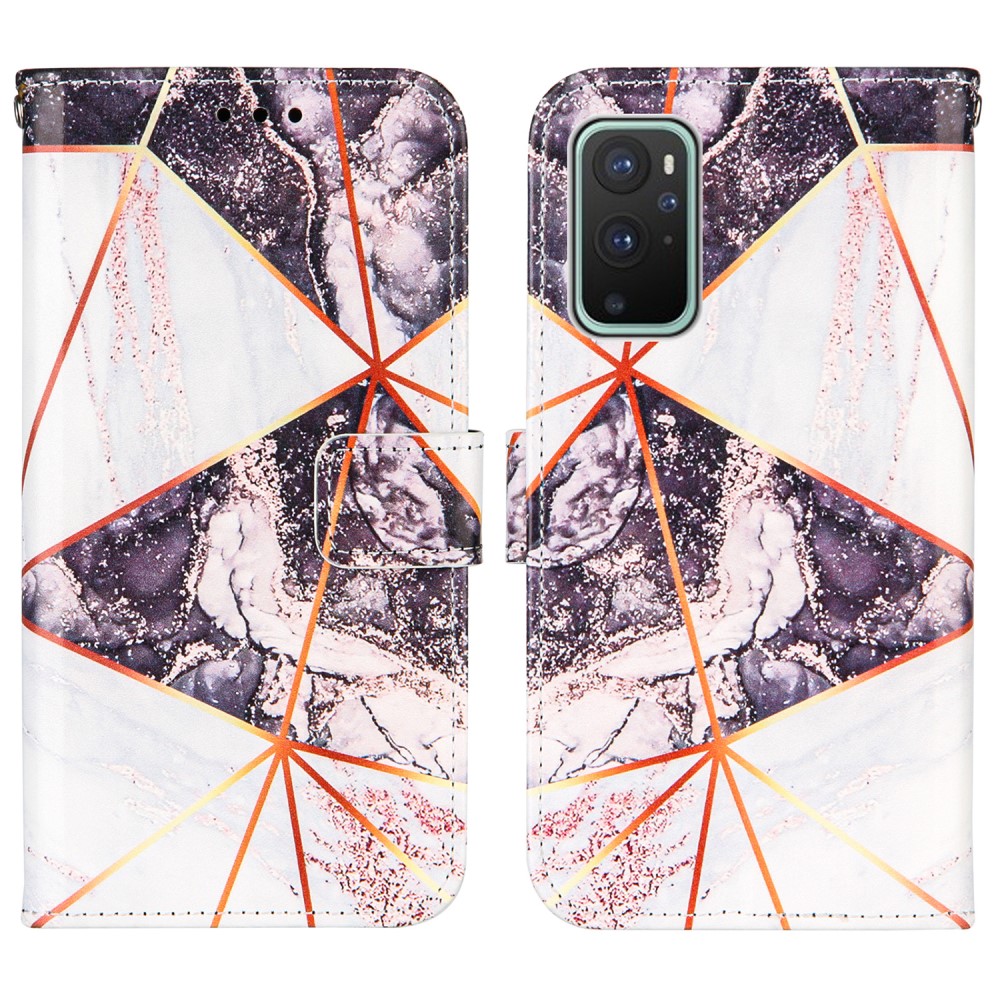  OnePlus 9 - Marmor Textur Läder Fodral